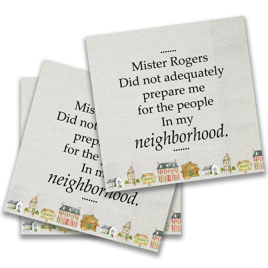 Mister Rogers Cocktail Napkin