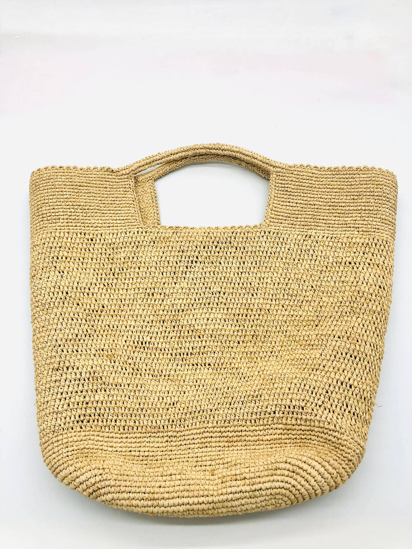 ConCon Crochet Straw Basket: Natural