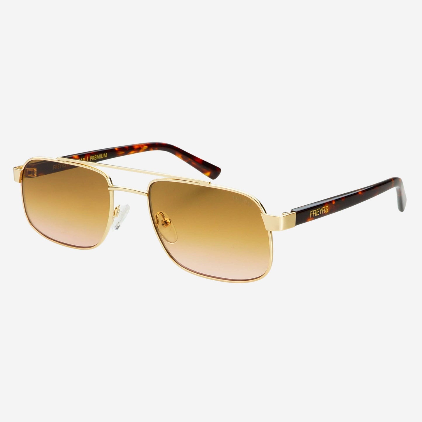 Vesper Unisex Aviator Sunglasses  : Gold / Brown Pink