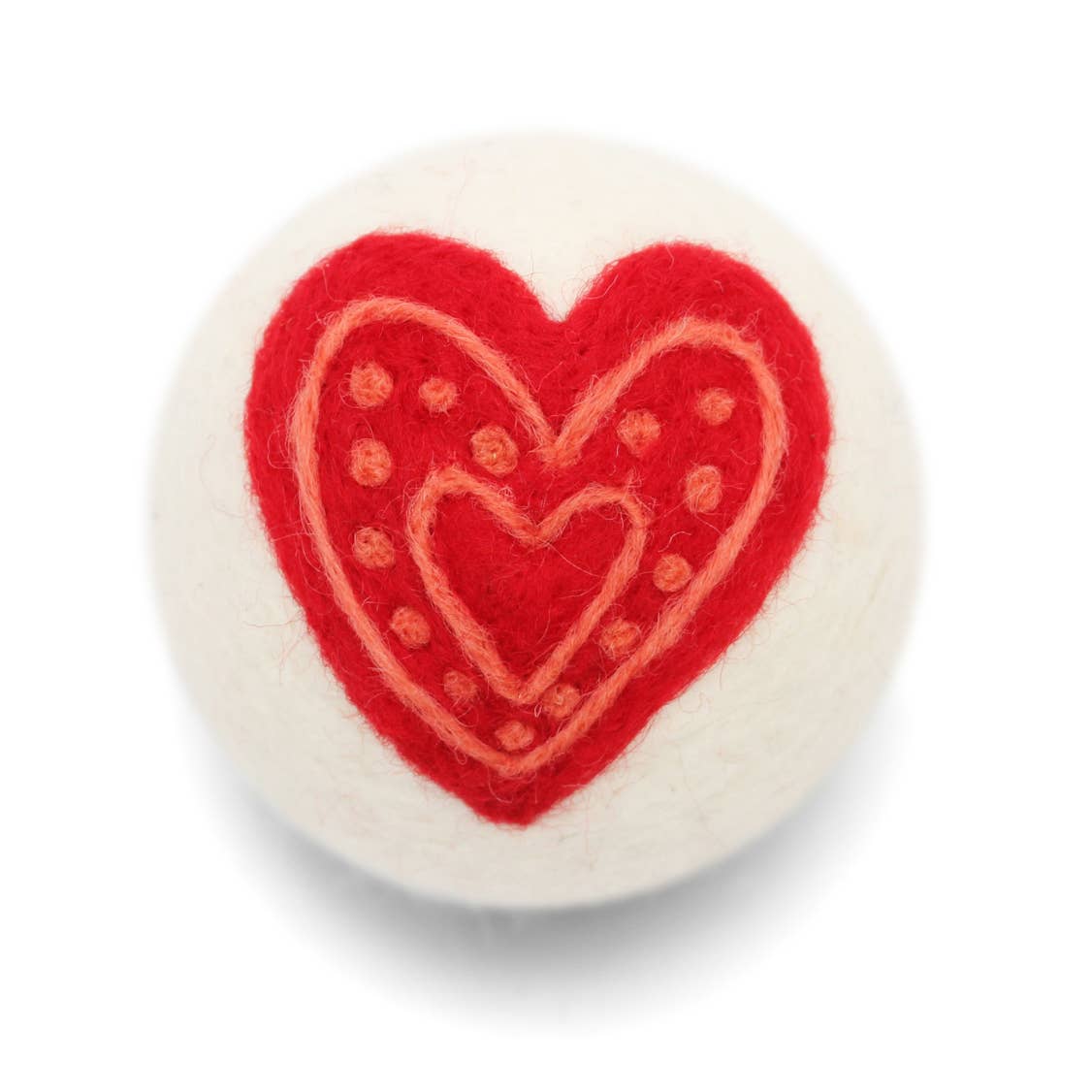 Hearts Eco Wool Dryer Balls Fair Trade: Mushroom Hearts