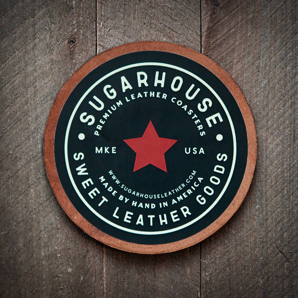 Tennessee Tri-Star Leather Coaster