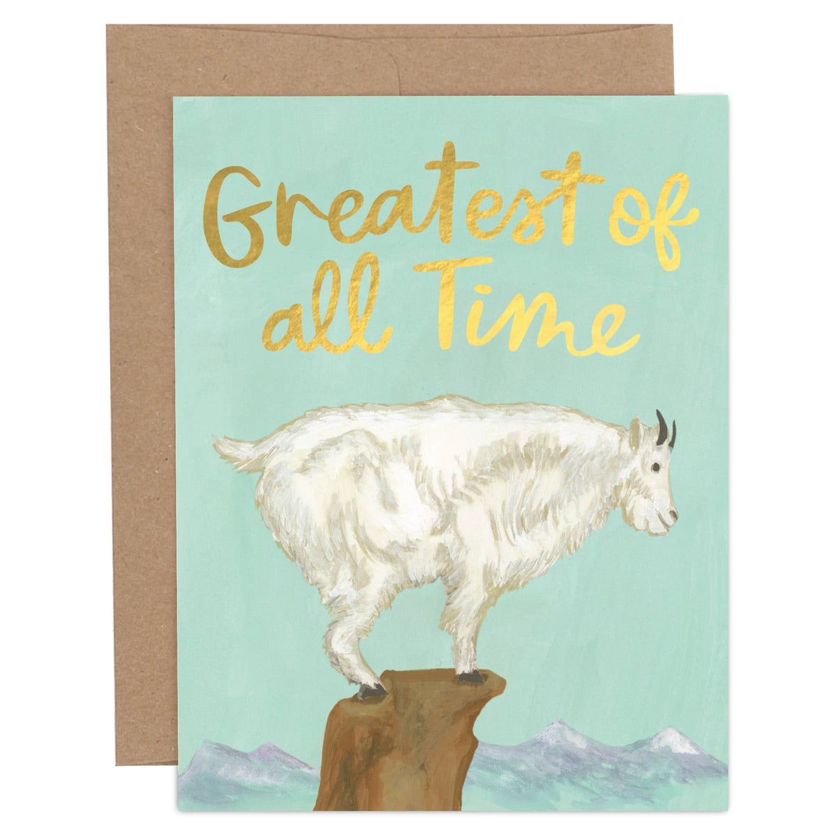 1canoe2 | One Canoe Two Paper Co. - Greatest of all Time Goat Greeting Card
