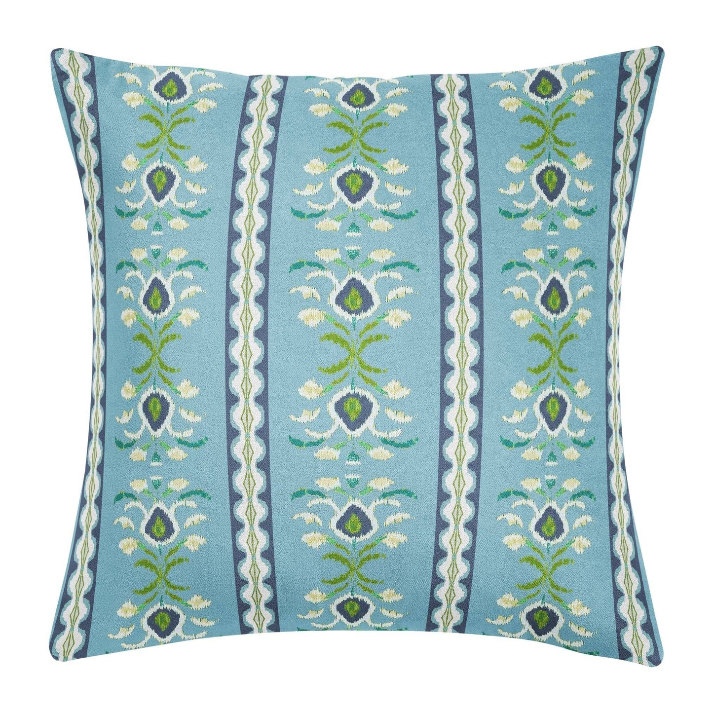 Rosemary Stripe French Blue Decorative Pillow: 22” x 22” Throw Pillow