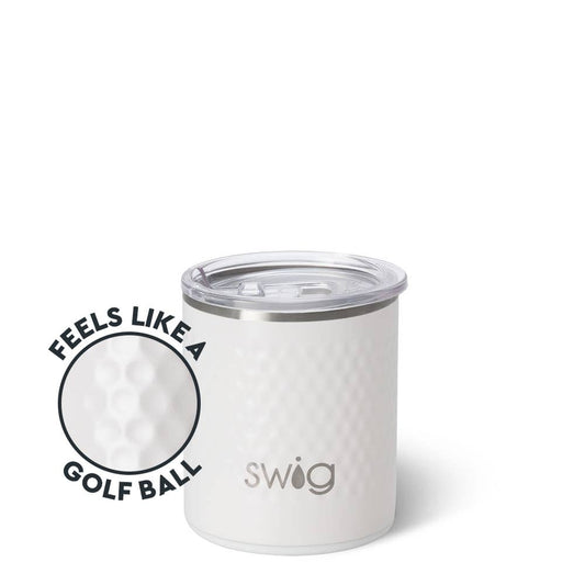 Swig - White Golf Ball Lowball Tumbler (12oz)