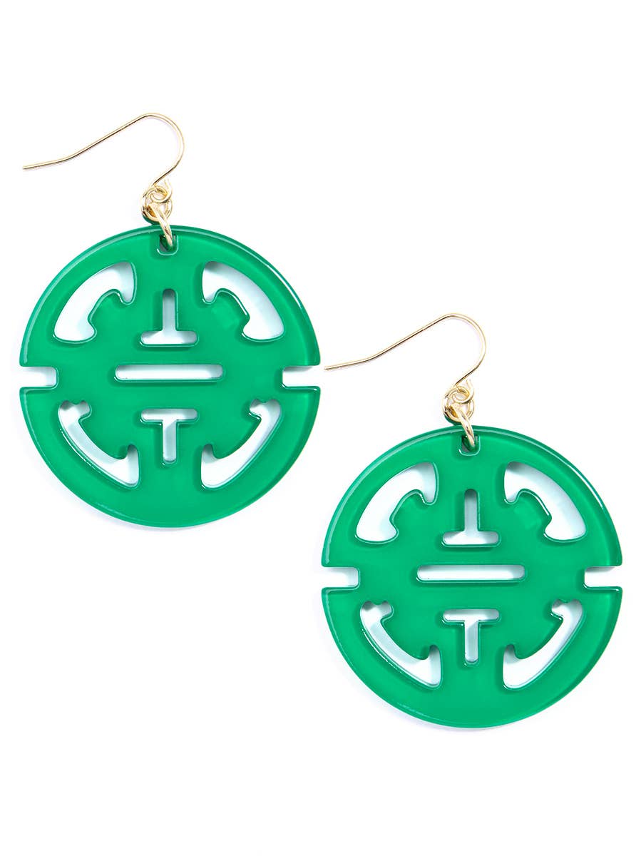 Traveling Resin Drop Earring: Navy