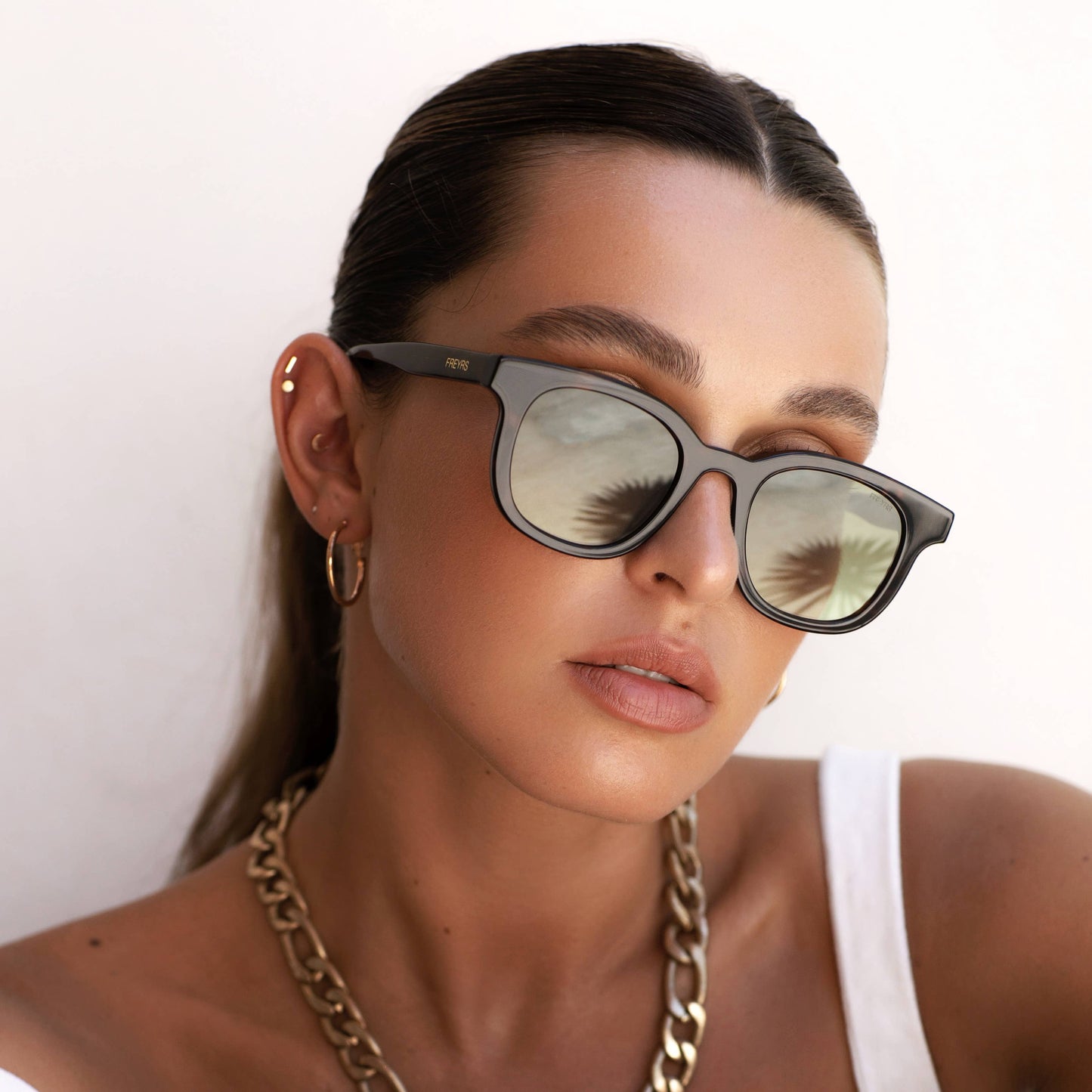 Freyrs Jasper Acetate Unisex Sunglasses: Tortoise / Green