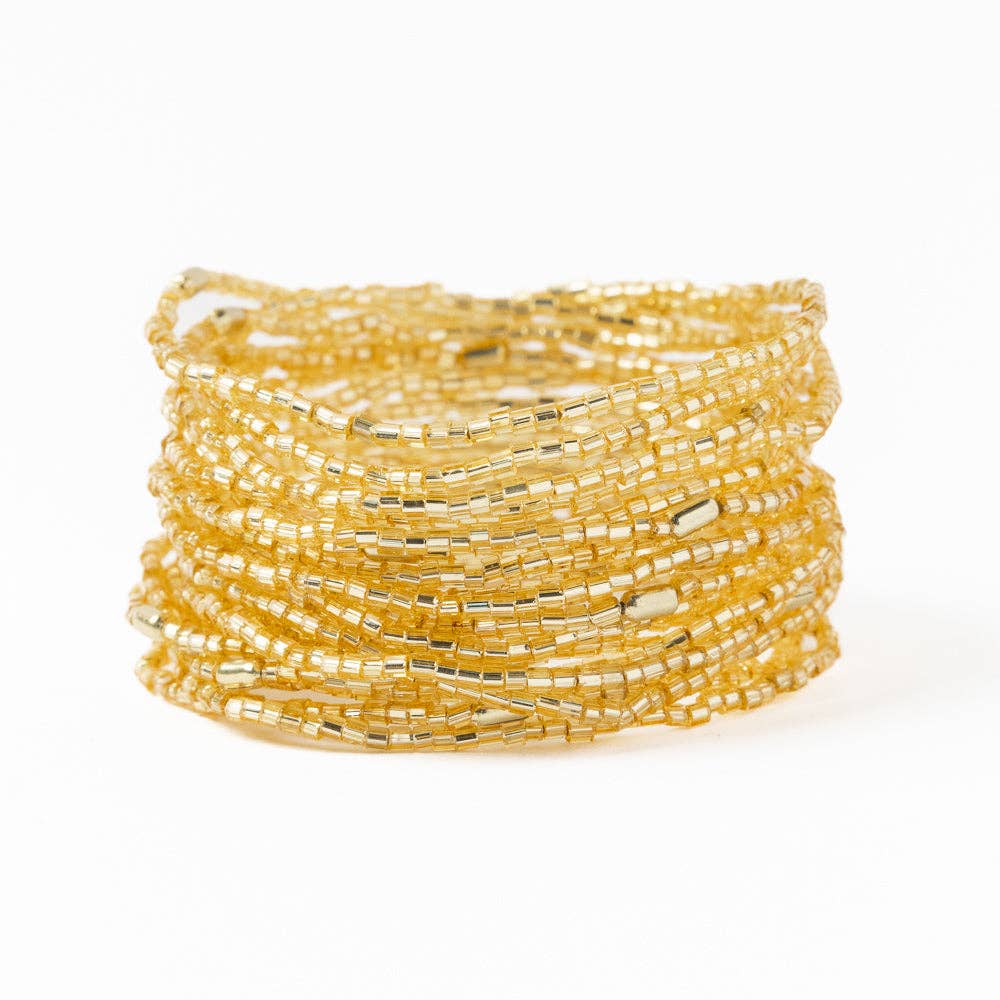 Ink +Alloy Chelsea 18 Strand Luxe Beaded Bracelet Set Gold
