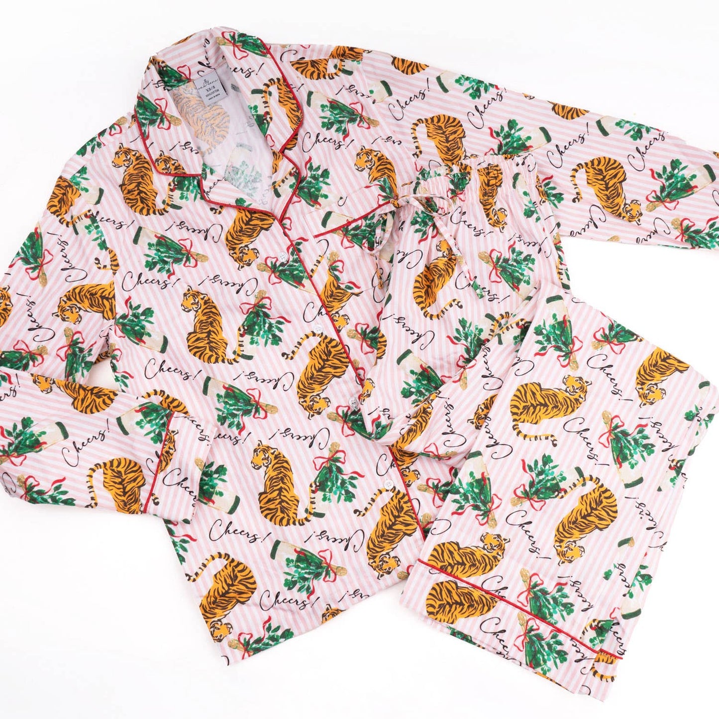 Tiger Stripe Flannel PJ Set: M