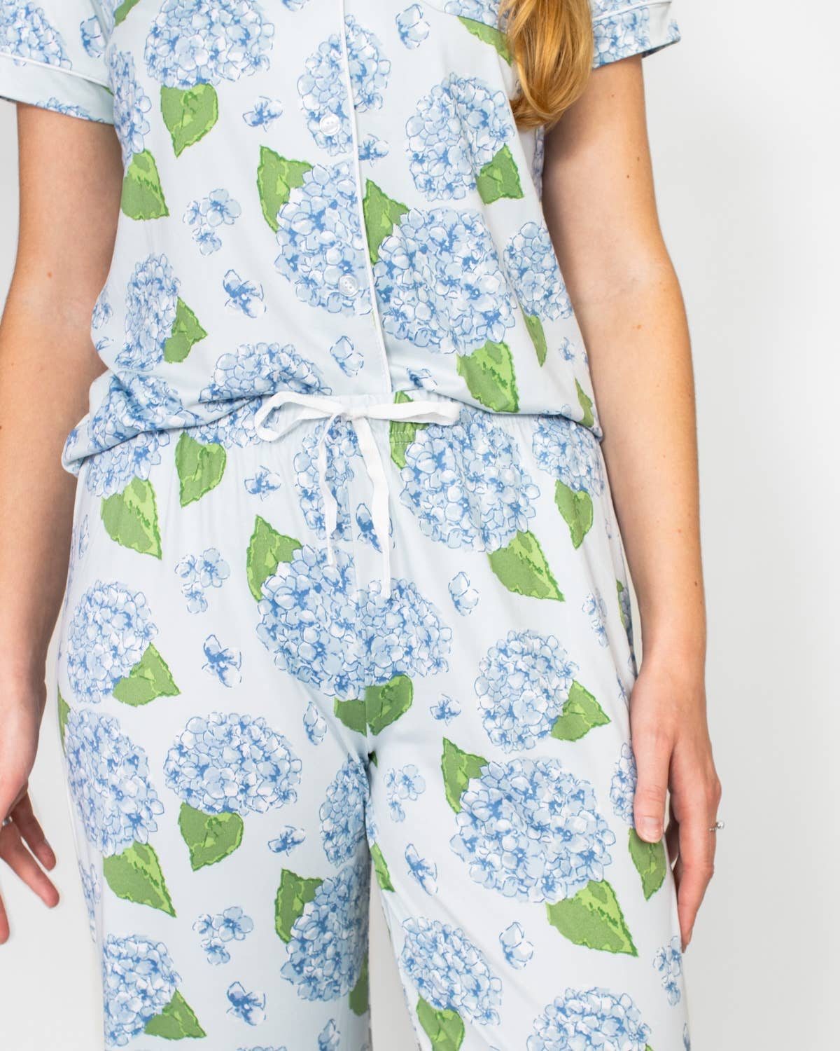Hydrangea Sleep Pants   Illusion/Blue/Green  Size Small