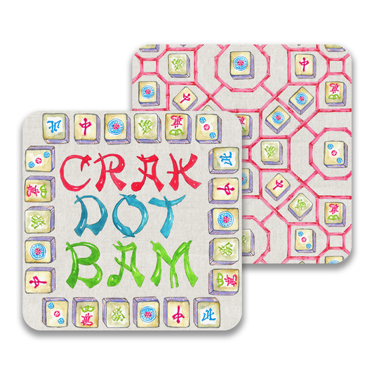 Crak Dot Bam Paper Drink Coaster