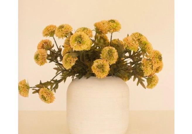 Bunch of Seven faux Dahlias-Yellow