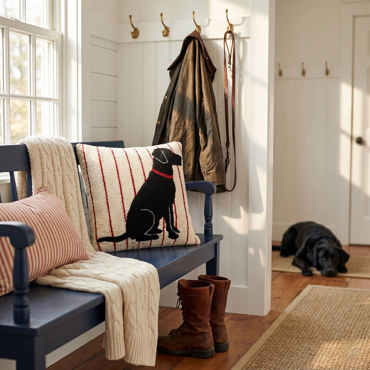 Labrador Stripe Hook Pillow