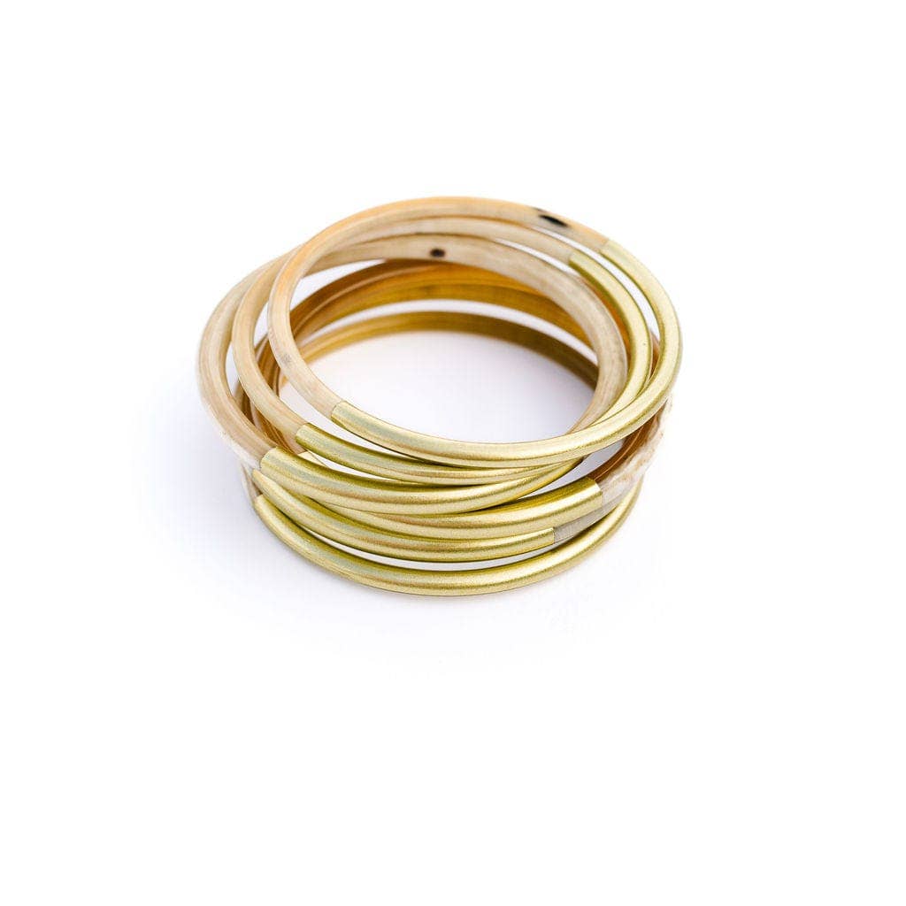 Metallic Gold Mix Bangle