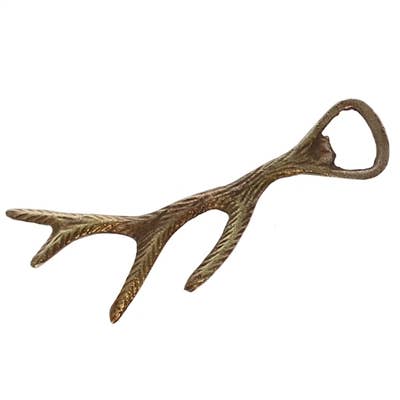 Antler Bottle Opener, Brass