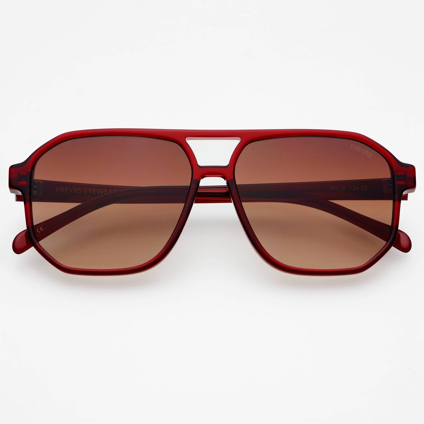 Freyrs Billie ( NEW ) Unisex Aviator Sunglasses : Dark Cherry