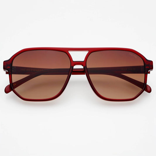 Freyrs Billie ( NEW ) Unisex Aviator Sunglasses : Dark Cherry
