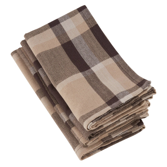 Plaid Napkin - Regal-Looking with Preppy Feel: Brown / 20"