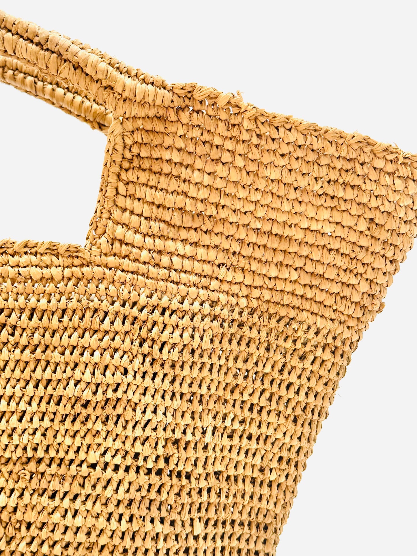 ConCon Crochet Straw Basket: Natural