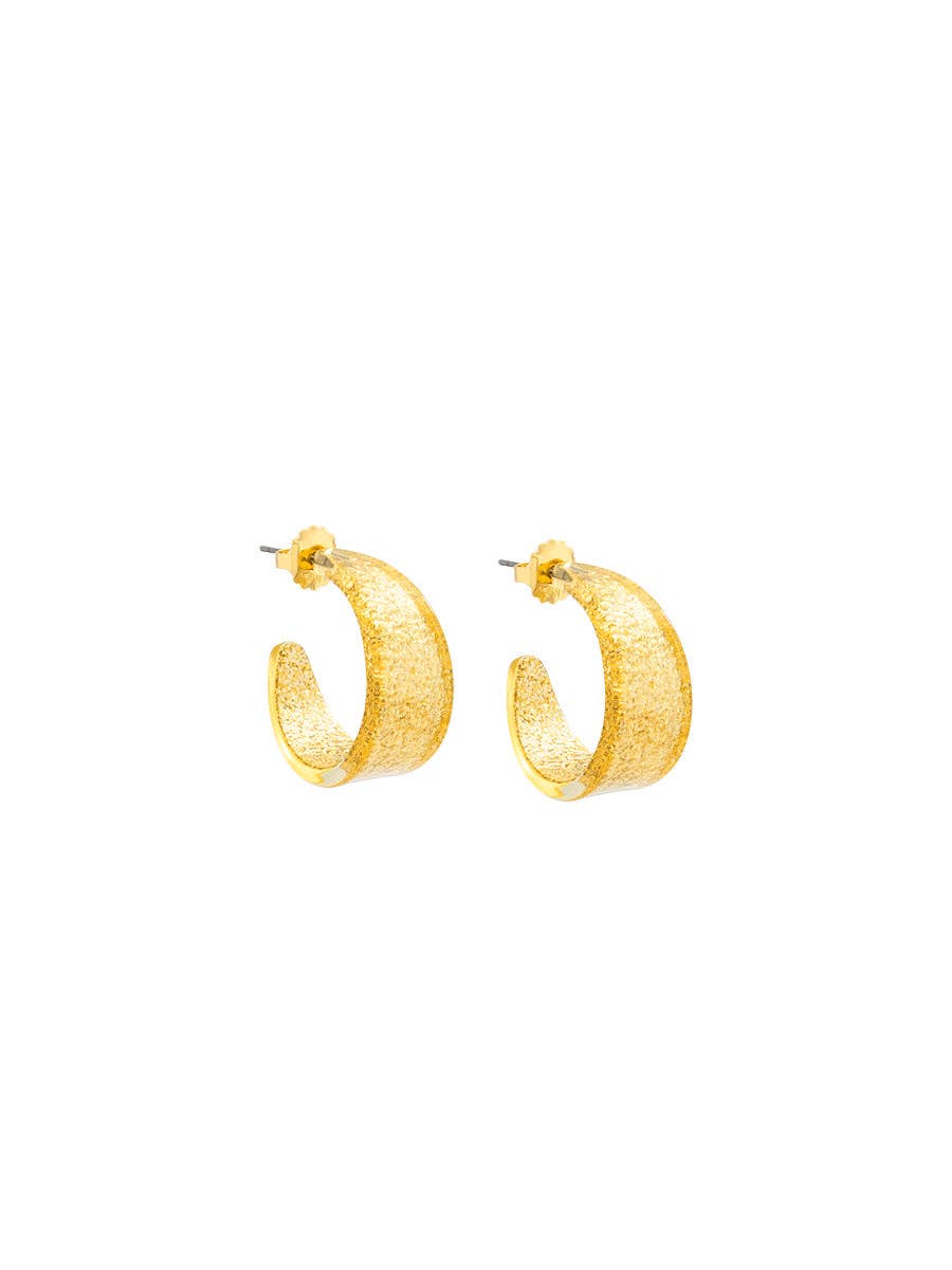 Small Chunky Resin Hoop Earring: WHT