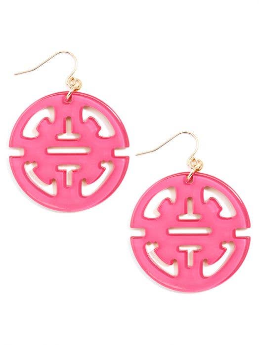 Traveling Resin Drop Earring: White