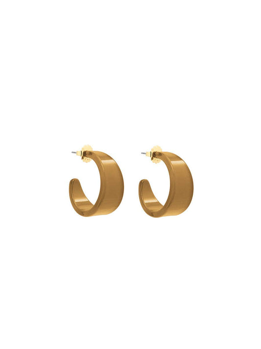 Small Chunky Resin Hoop Earring: NAVY