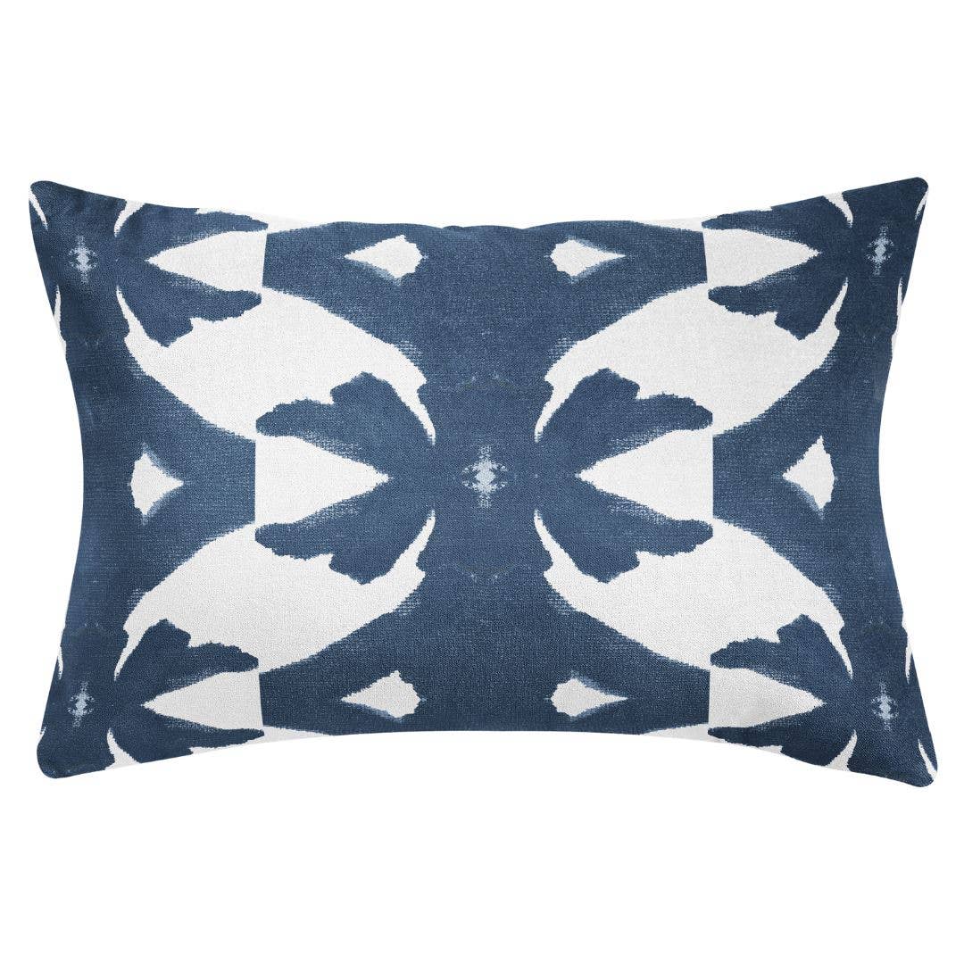 Palm Navy Decorative Pillow: 22” x 22” Throw Pillow