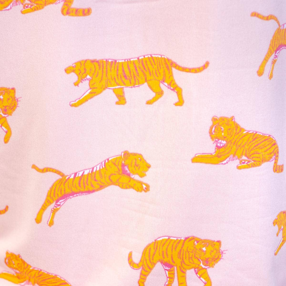 Tiger Walk Sleep Shorts   Light Pink/Orange/Pink   Large