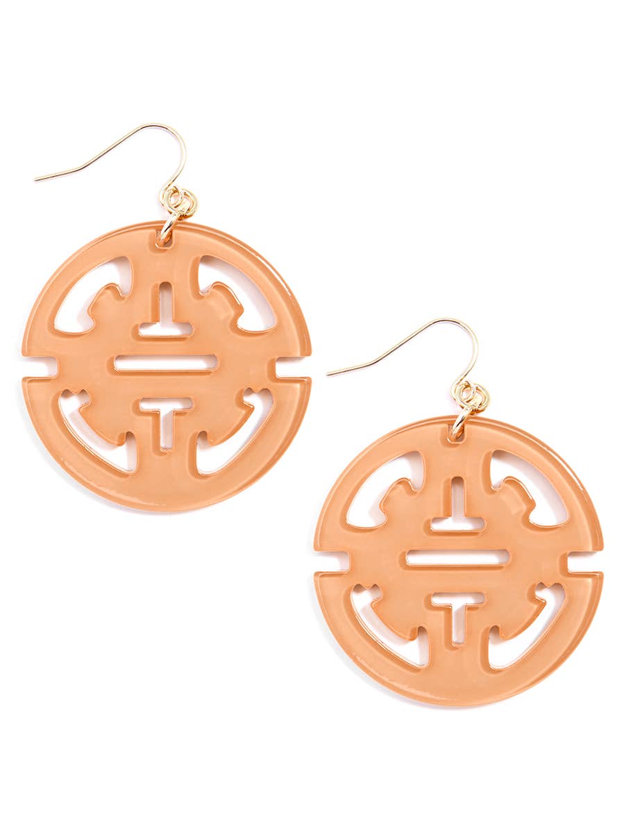 Traveling Resin Drop Earring: White