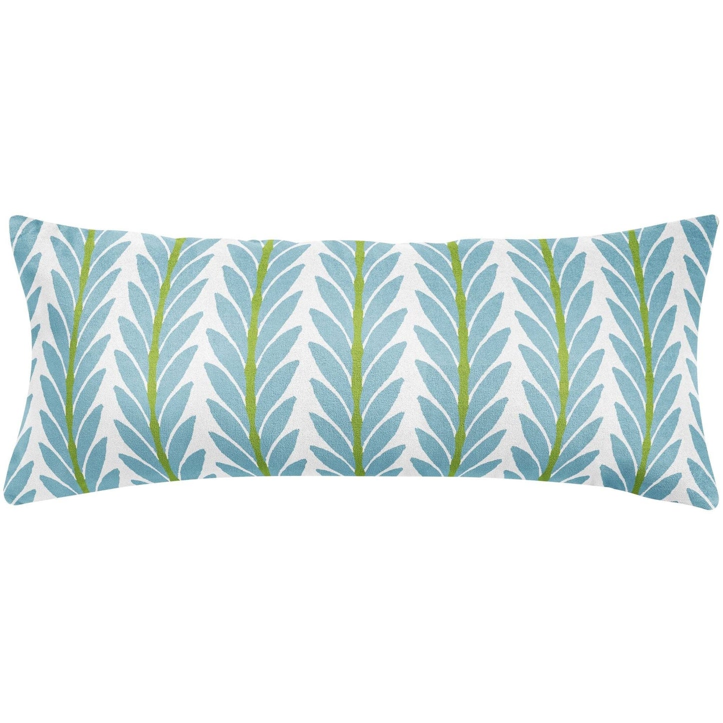 Frond French Blue Decorative Pillow: 22” x 22” Throw Pillow