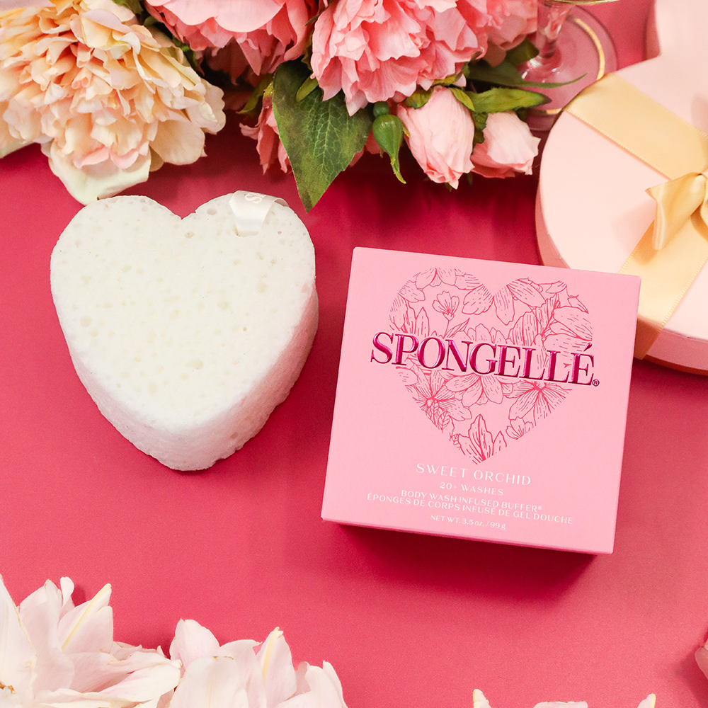 Spongelle Sweet Orchid Heart Buffer | Valentines Day Gifts