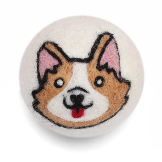 Dogs: Eco Wool Dryer Balls Fair Trade: Corgi