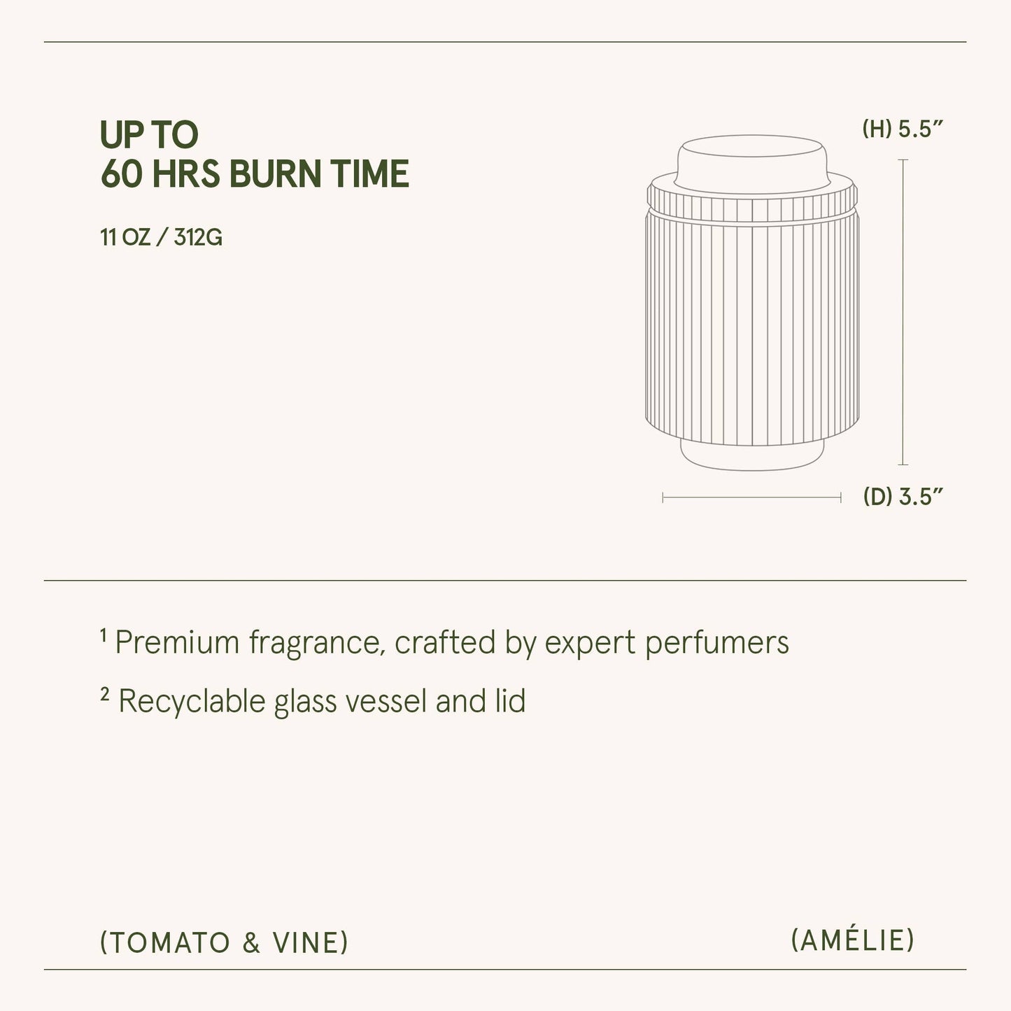 La Jolie Muse Scented Candle - Tomato & Vine - 11oz