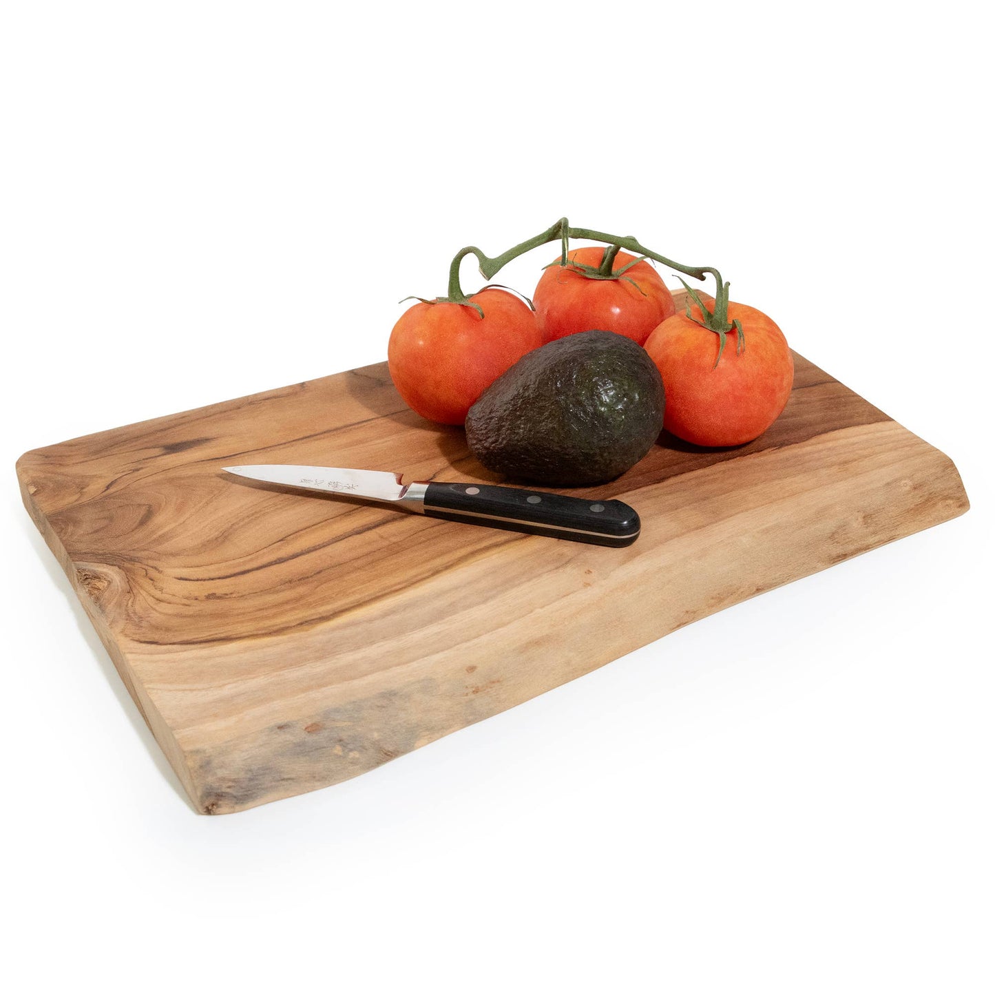 Live Edge Teak Slice Charcuterie Board: Large