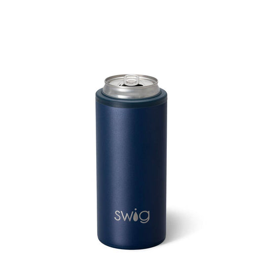 Swig - Navy Skinny Can Cooler (12oz)