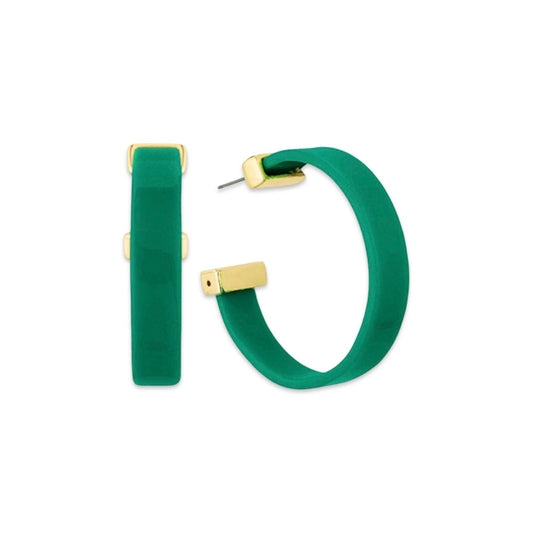 Green + Gold Statement Hoop Earrings| Fall Earrings
