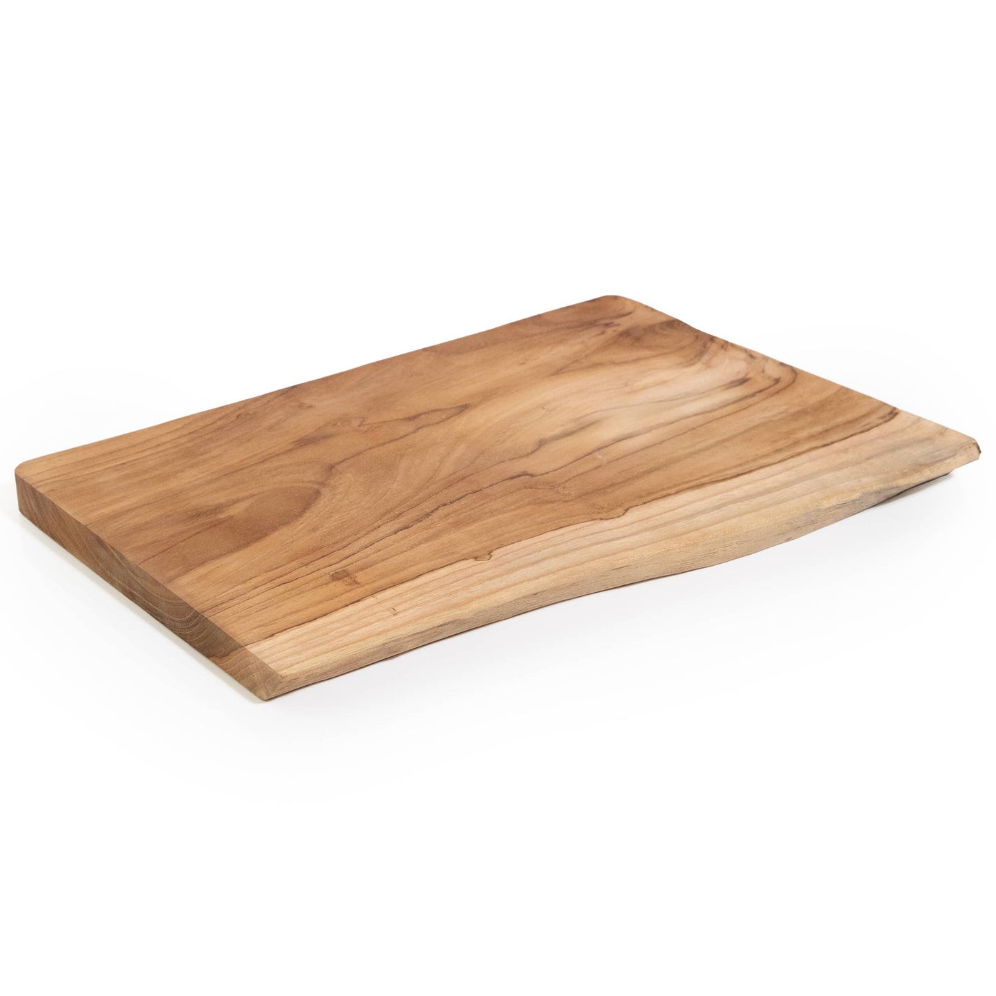 Live Edge Teak Slice Charcuterie Board: Large