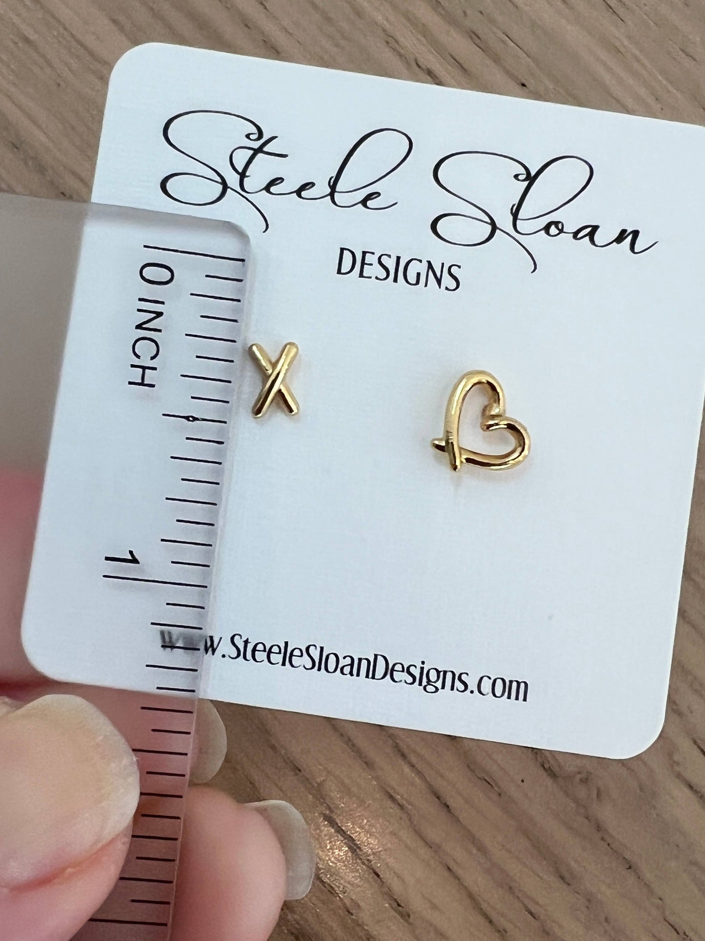 Cute Heart Earrings Hypoallergenic Unique : One Pair