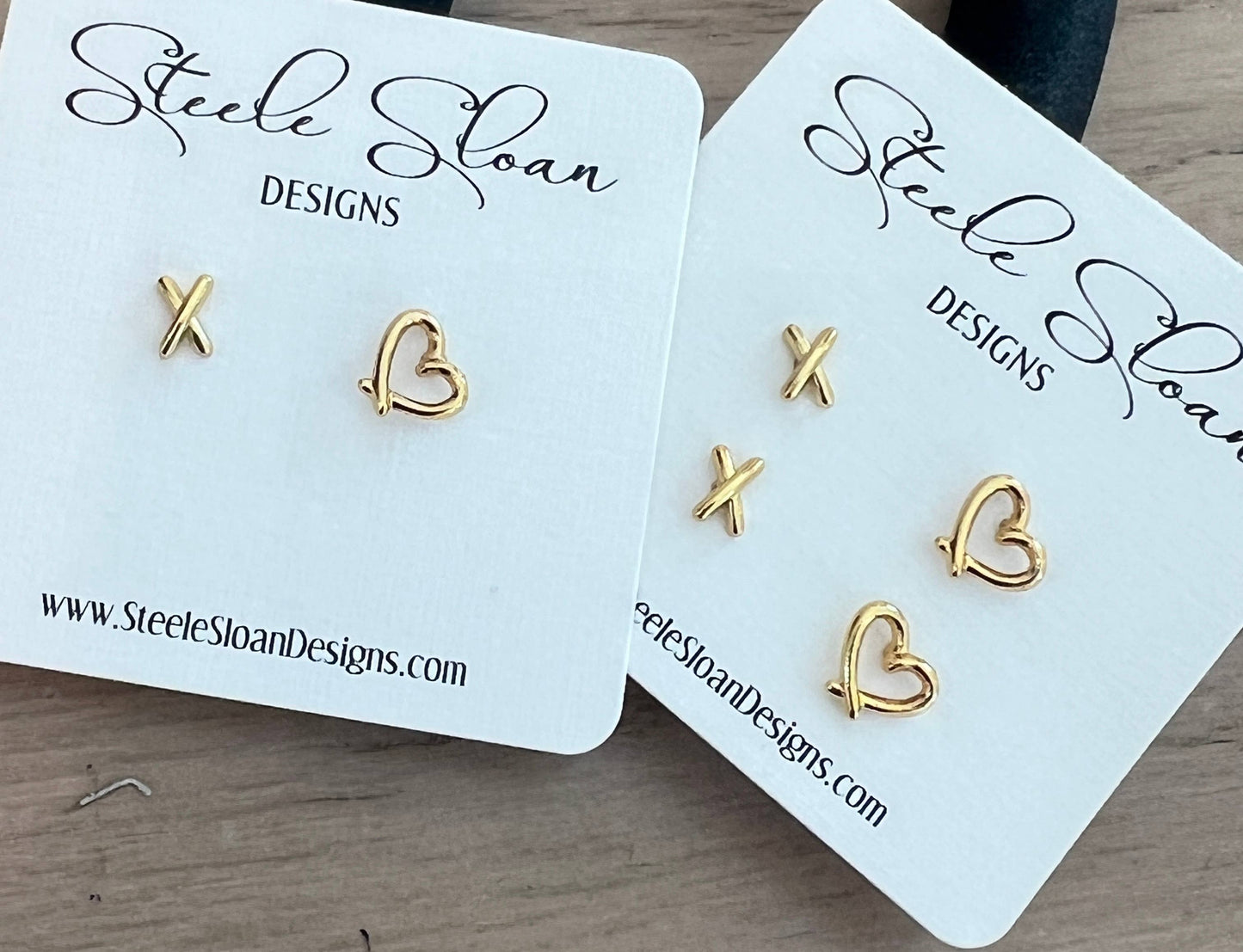 Cute Heart Earrings Hypoallergenic Unique : One Pair
