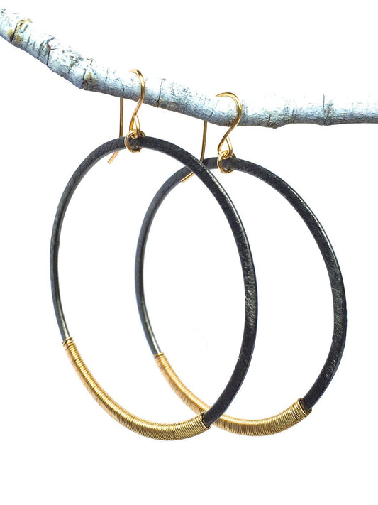 Gunmetal Wrap Hoops-Cvgmh-Best Seller