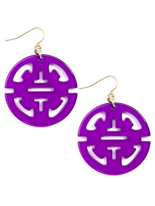 Traveling Resin Drop Earring: Navy