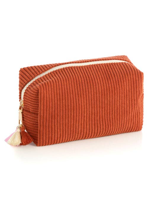 ROUX BOXY ZIP POUCH: Rust