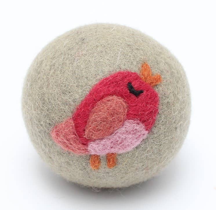 Birds: Eco Wool Dryer Balls Fair Trade: Blue Bird Queen