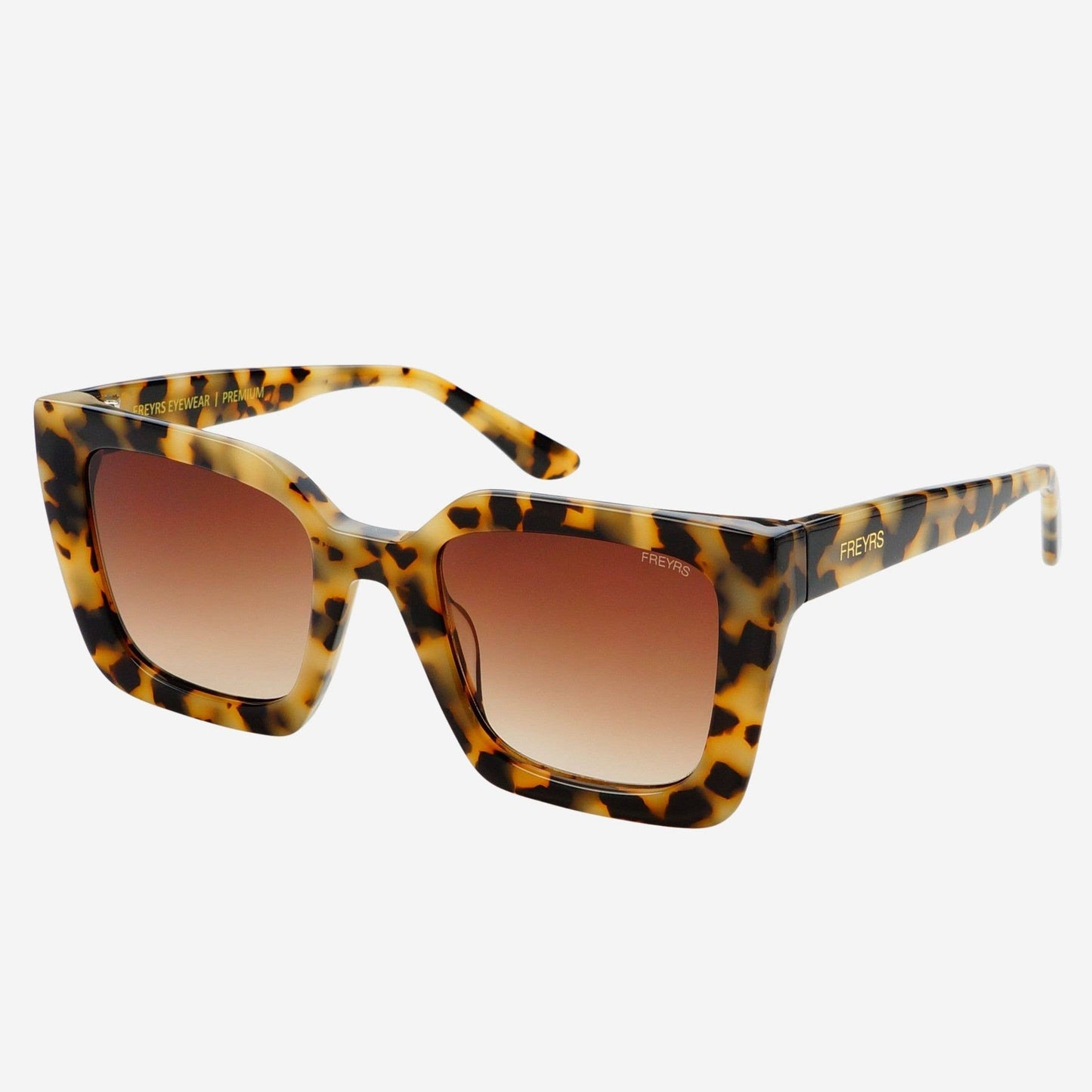 Freyrs Coco Acetate Womens Square Sunglasses  : Milky Tortoise