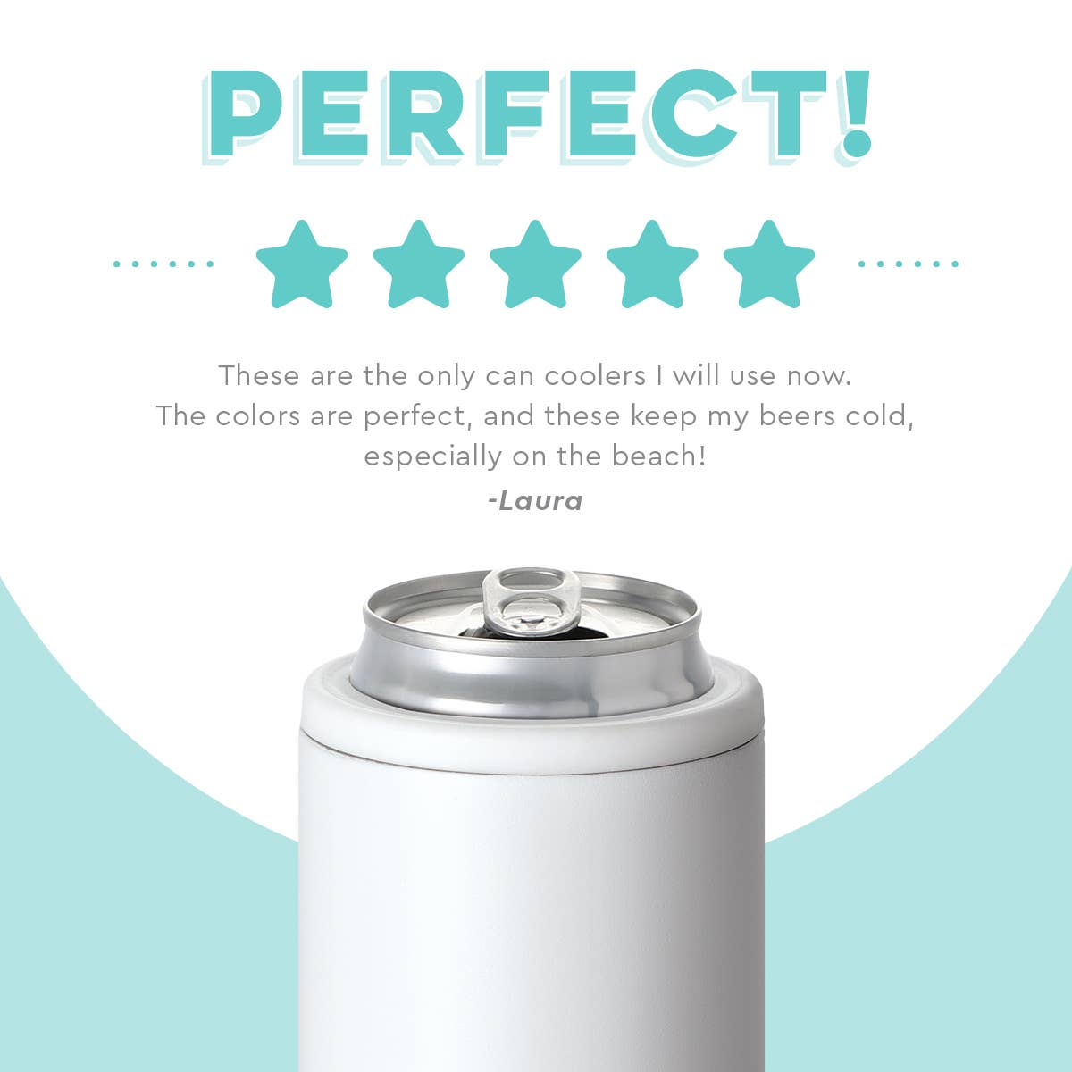 Swig - White Skinny Can Cooler (12oz)