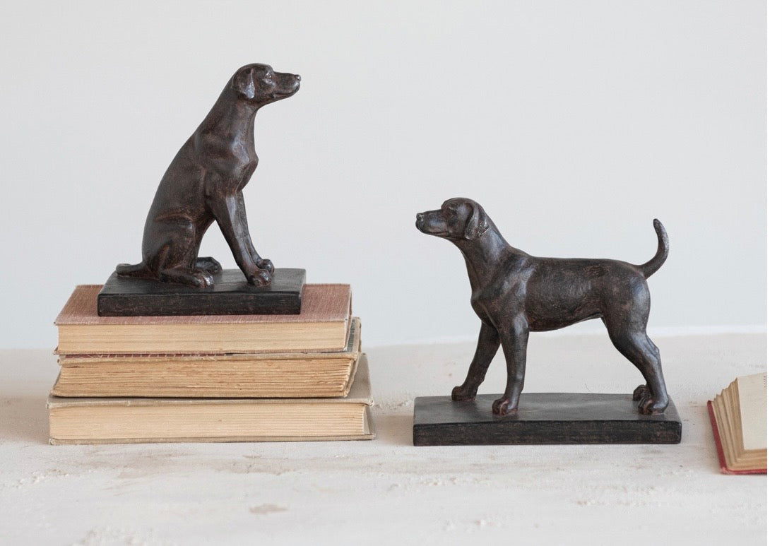 Resin Dog Bookends Set of 2