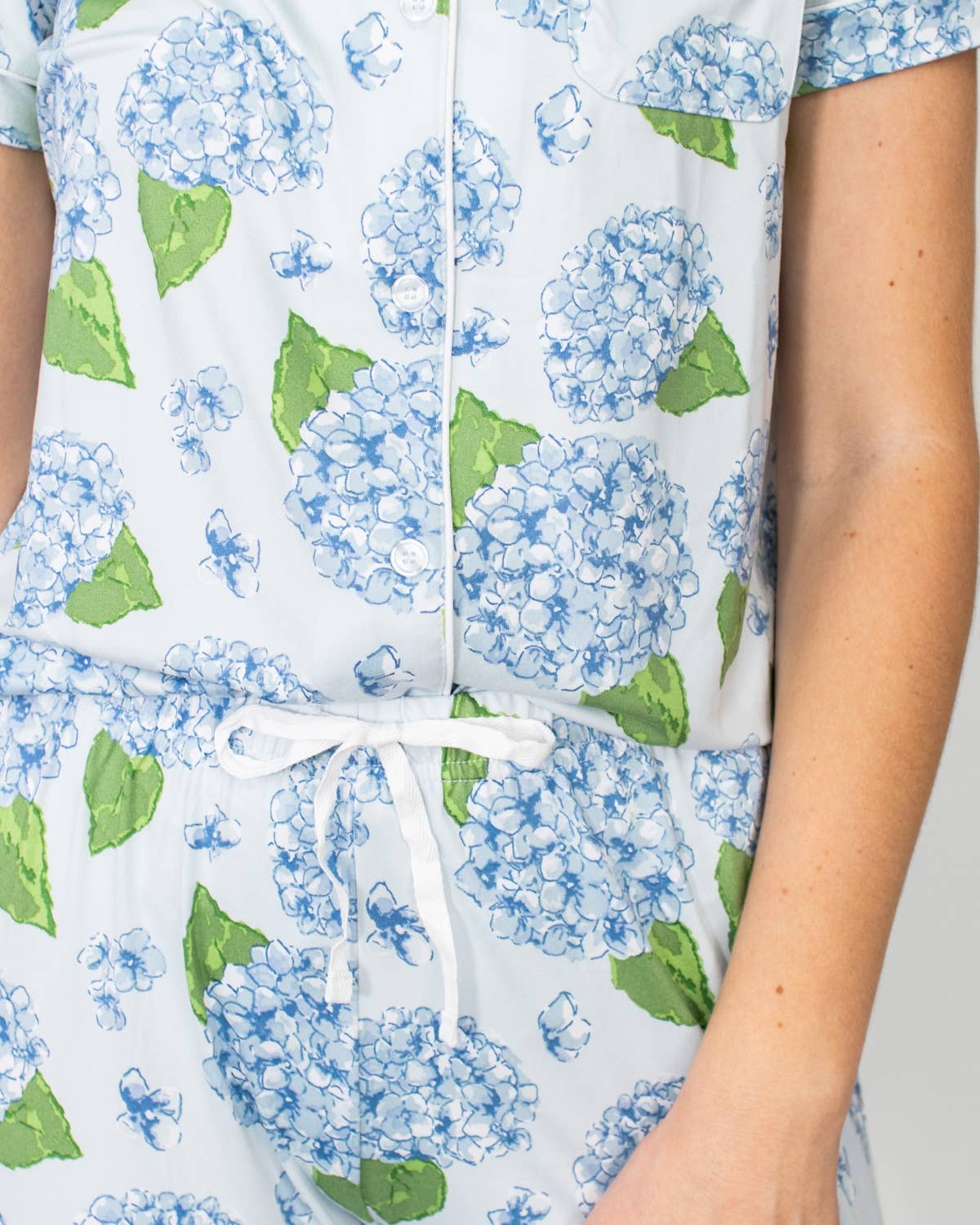 Hydrangea Sleep Shorts   Illusion/Blue/Green  -Small