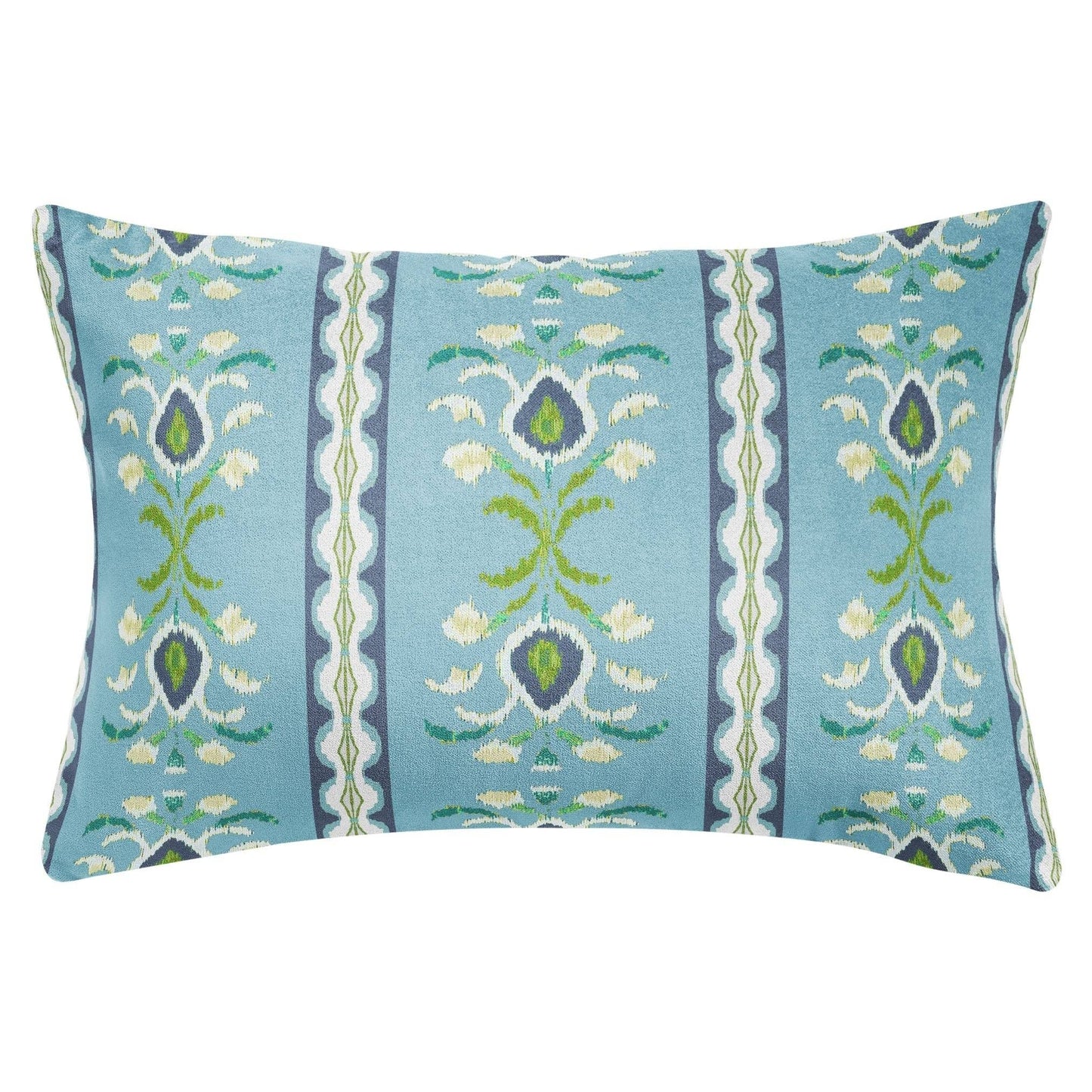 Rosemary Stripe French Blue Decorative Pillow: 22” x 22” Throw Pillow