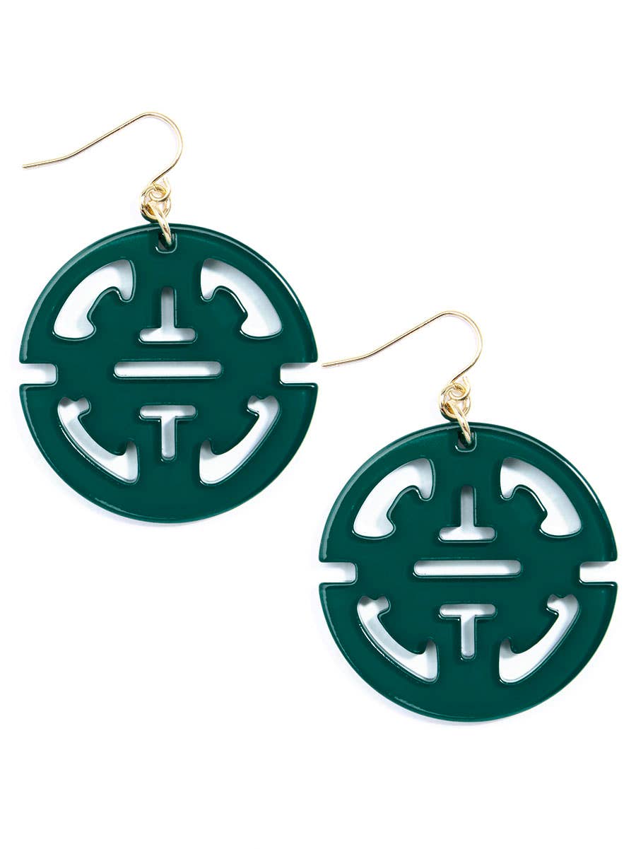 Traveling Resin Drop Earring: Navy