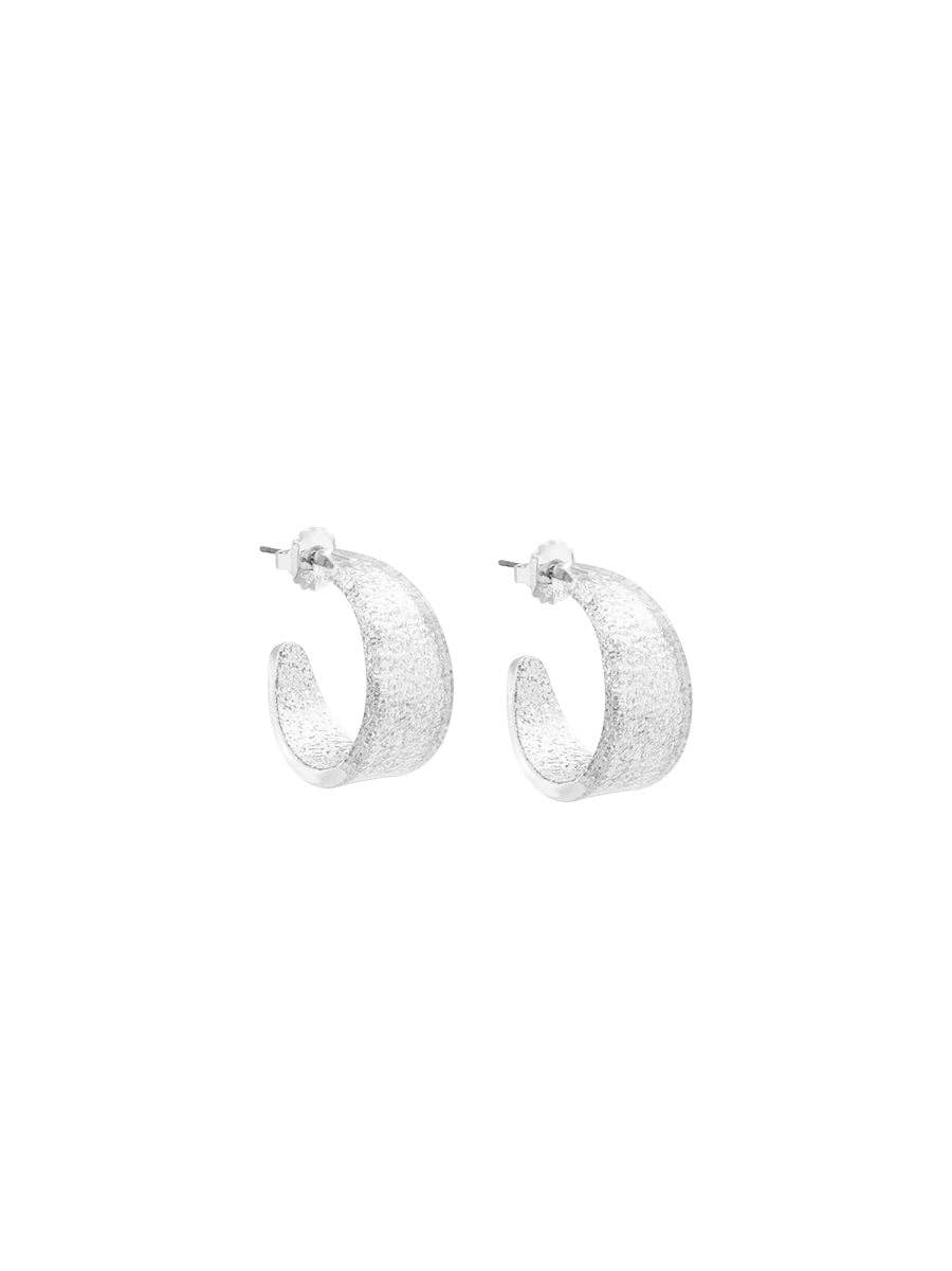 Small Chunky Resin Hoop Earring: H.PNK