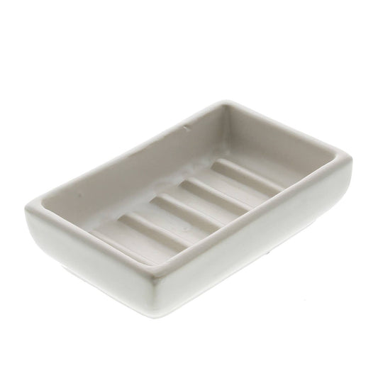 Luna Ceramic Soap Dish - Rect - Matte White